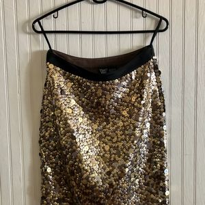 W by Worth Metallic Holiday Skirt